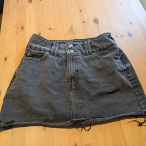 Gray Denim Skirt